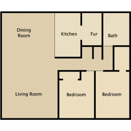 Floor Plan 2 BR 1 B