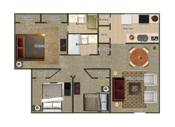  Floor Plan 3 Bedroom