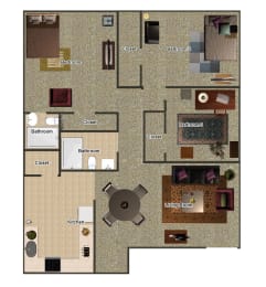  Floor Plan 3 Bedroom 2 Bath