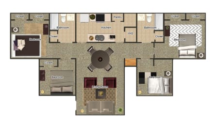  Floor Plan 4 Bedroom