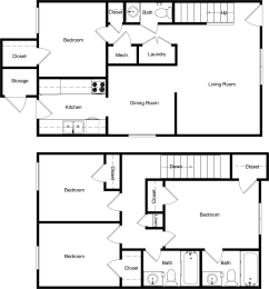Willow View 4 bed 3 bath floor plan