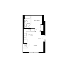 A1 Floor Plan at Residences at Delmar Divine, St. Louis, MO, 63112