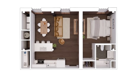 A12 Floor Plan at The Mill at Prattville, Prattville, AL