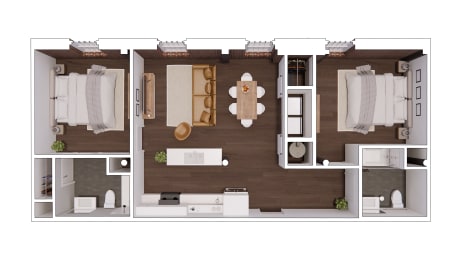 A2.3 Floor Plan at The Mill at Prattville, Alabama, 36067