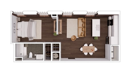 B1.1 Floor Plan at The Mill at Prattville, Alabama
