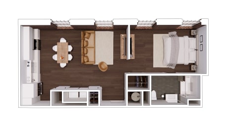 B1.2 Floor Plan at The Mill at Prattville, Prattville, AL, 36067