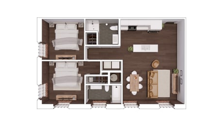 B2.4 Floor Plan at The Mill at Prattville, Prattville