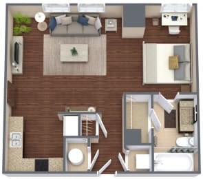 Commuter 3 Floor Plan at Metro67, Memphis, TN