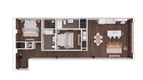D2.3 Floor Plan at The Mill at Prattville, Alabama, 36067