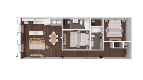 D2.4 Floor Plan at The Mill at Prattville, Prattville, AL, 36067
