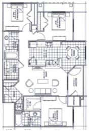 a blueprint of a floor plan of a house