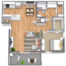  Floor Plan 1 Bedroom