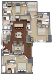 Metropolitan 15 Floor Plan at Metro67, Memphis, Tennessee