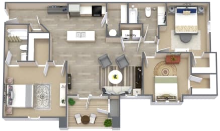  Floor Plan 3 Bedroom 2 Bath