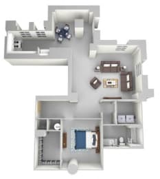 A10 Floor Plan at Parcels at Concourse, Tennessee, 38104