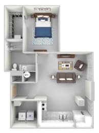 A4 Floor Plan at Parcels at Concourse, Memphis