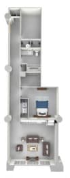 A8 Floor Plan at Parcels at Concourse, Memphis, Tennessee