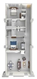 B1 Floor Plan at Parcels at Concourse, Memphis, TN