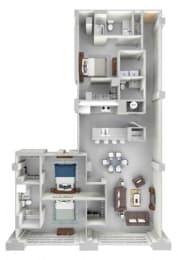 C1 Floor Plan at Parcels at Concourse, Memphis, TN