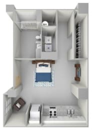 S1 Floor Plan at Parcels at Concourse, Memphis, TN