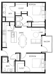  Floor Plan Phase 2 Building 1 Unit 1H (2)