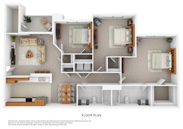a dimensional rendering of a floor plan of a home