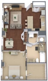 Transit 18 Floor Plan at Metro67, Memphis, 38103