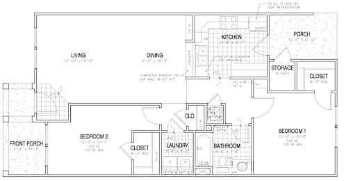 the floor plan of the second level