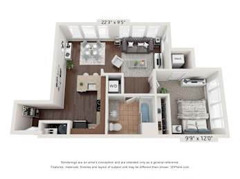 apartment 102 floor plan image