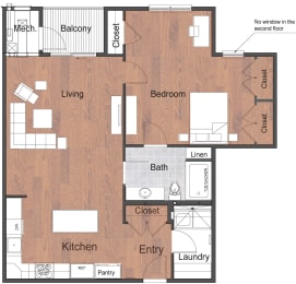 1 Bedroom 1 Bathroom Deluxe Luxury Sto Floor Plan