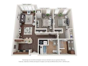 apartment 220 floor plan image