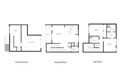 3 Bedroom Townhouse floor plan