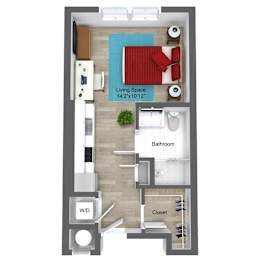 Floor Plan 101 at Union 346, Somerville, MA