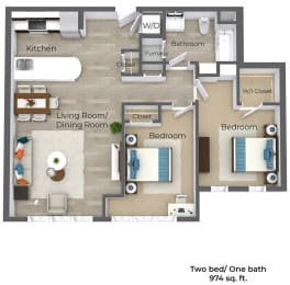 Station Square Mansfield Two Bedroom One Bathroom