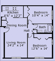 Two Bed Floor Plan