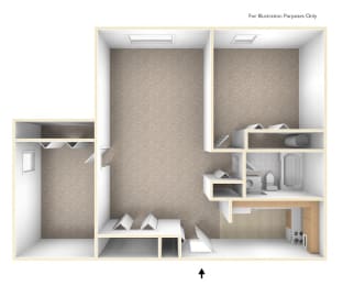 Two Bedroom Apartment Floor Plan Branchwood Towers Apartments.