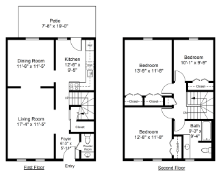Three Bedroom One And A Half Bathroom at Blue Hills Village, Canton, Massachusetts