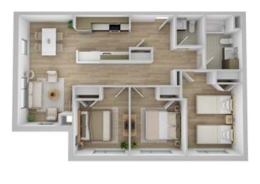 Three Bedroom One Bathroom at Pok Oi Residences, Boston, MA, Massachusetts, 2111