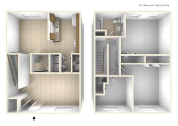 Three Bedroom Two Bath Townhome  at Monterey Place, New Haven, CT, 06511