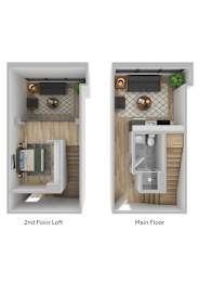 A diagram shows the layout of a 2nd floor loft and main floor.