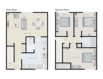 3 Bedroom Townhome at Franklin Manor in Columbus, OH.