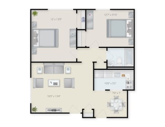 Two Bedroom apartment at Mansfield Meadows in Mansfield, MA