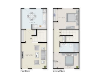 Two Bedroom One Bathroom A at Birchwood Village Apartments, Kingston, NY