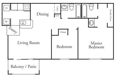 Floor Plan  a floor plan of a living room and a bedroom