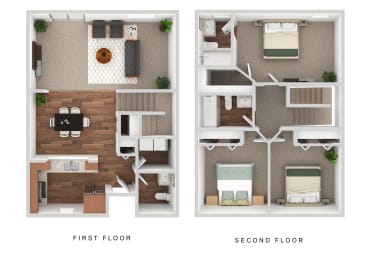 Floor Plan  a floor plan of a two bedroom apartment with two bathrooms and a balcony