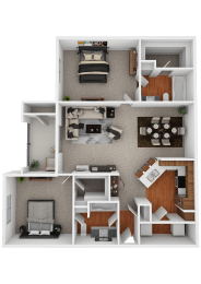 the bungalow floor plan 1x1 floor plan, transparent png download