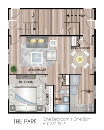  Floor Plan The Park - 1 Bedroom