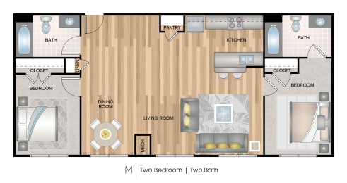 M Floor Plan at Oxoboxo Lofts, Uncasville