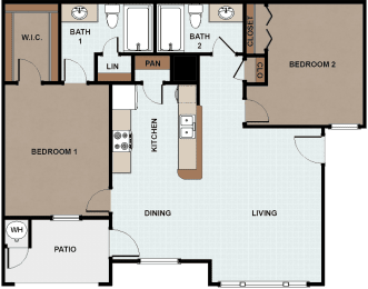  Floor Plan 2 Bedroom
