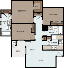  Floor Plan 3 Bedroom